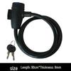 Universal Bike Lock: Anti-Theft Password Lock for Mountain Bikes & E-Bikes, Leather Ring, Portable Thick Cable Lock, Durable & Secure.