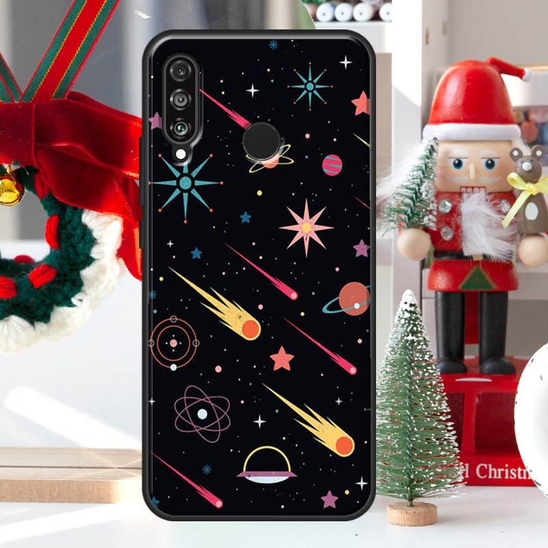 Black Moon Stars Space Astronaut For Huawei Nova 7i 8i 11i 12i 12s Y73 Y70 Y90 Y60 Y72 Y61 Y91 9 10 SE P30 Pro P40 Lite Case