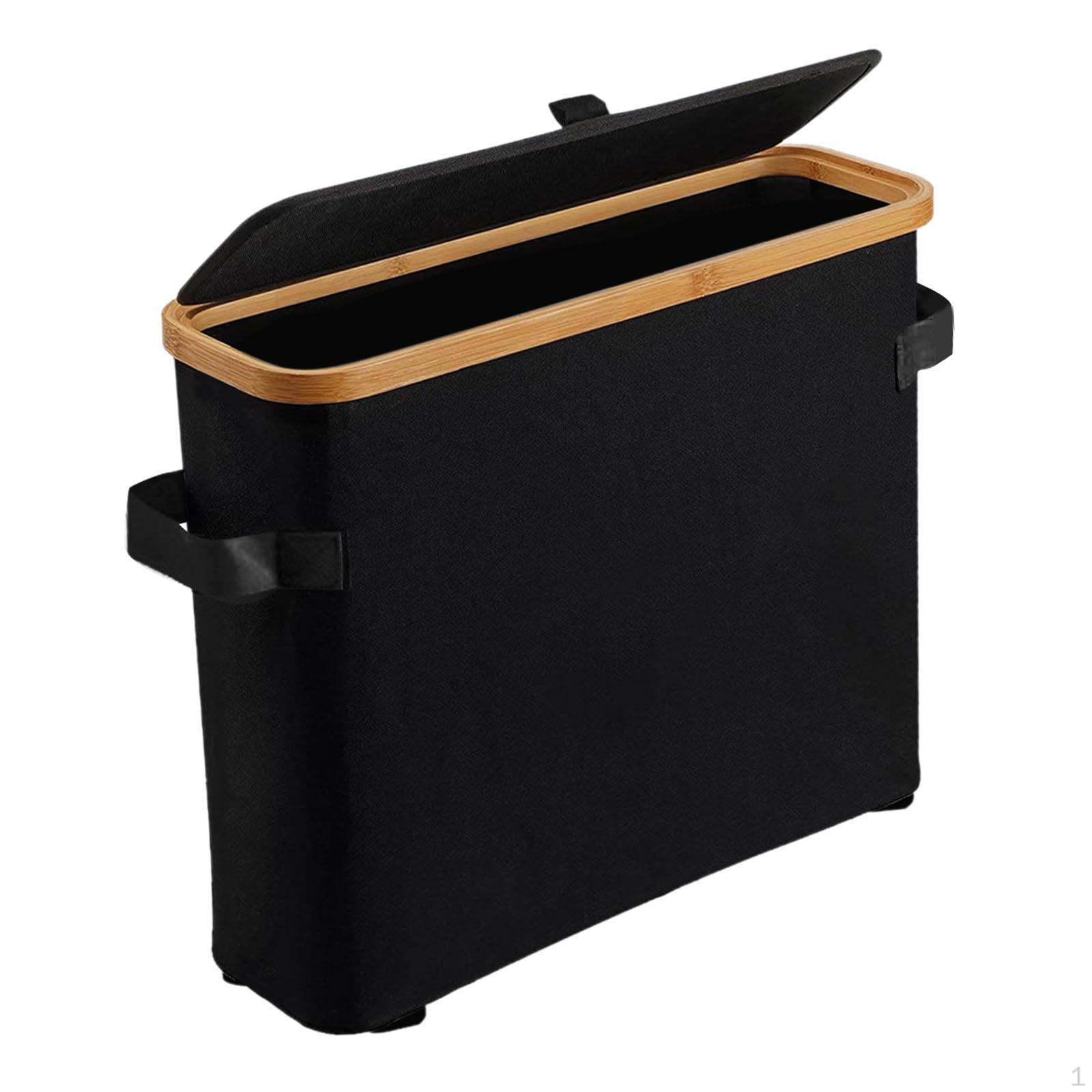 

Аксессуары для хранения туалетной бумаги из бамбука, коробка для рулонов, подставка с крышкой чёрный