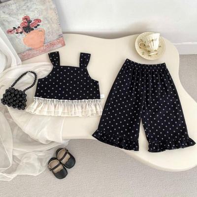 Kayoudo Baby Girls' Ruffle Vest & Pants 3-Piece Set