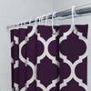 Purple White Moroccan Bath Shower Curtain With 3 Rings For Rod Holders Modern Home Decor Bathroom Liner (290X180Cm)