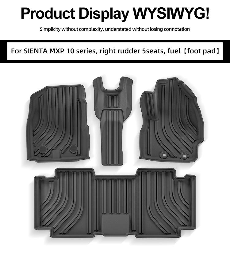 Custom TPE Floor Mats for 2022-2024 Toyota Sienta MXP 10 Series