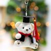 Graduation Doctoral Hat Oxford Hat Bear Plush Pendant Goods Graduation Ceremony Doctoral Plush Pendant Jewelry