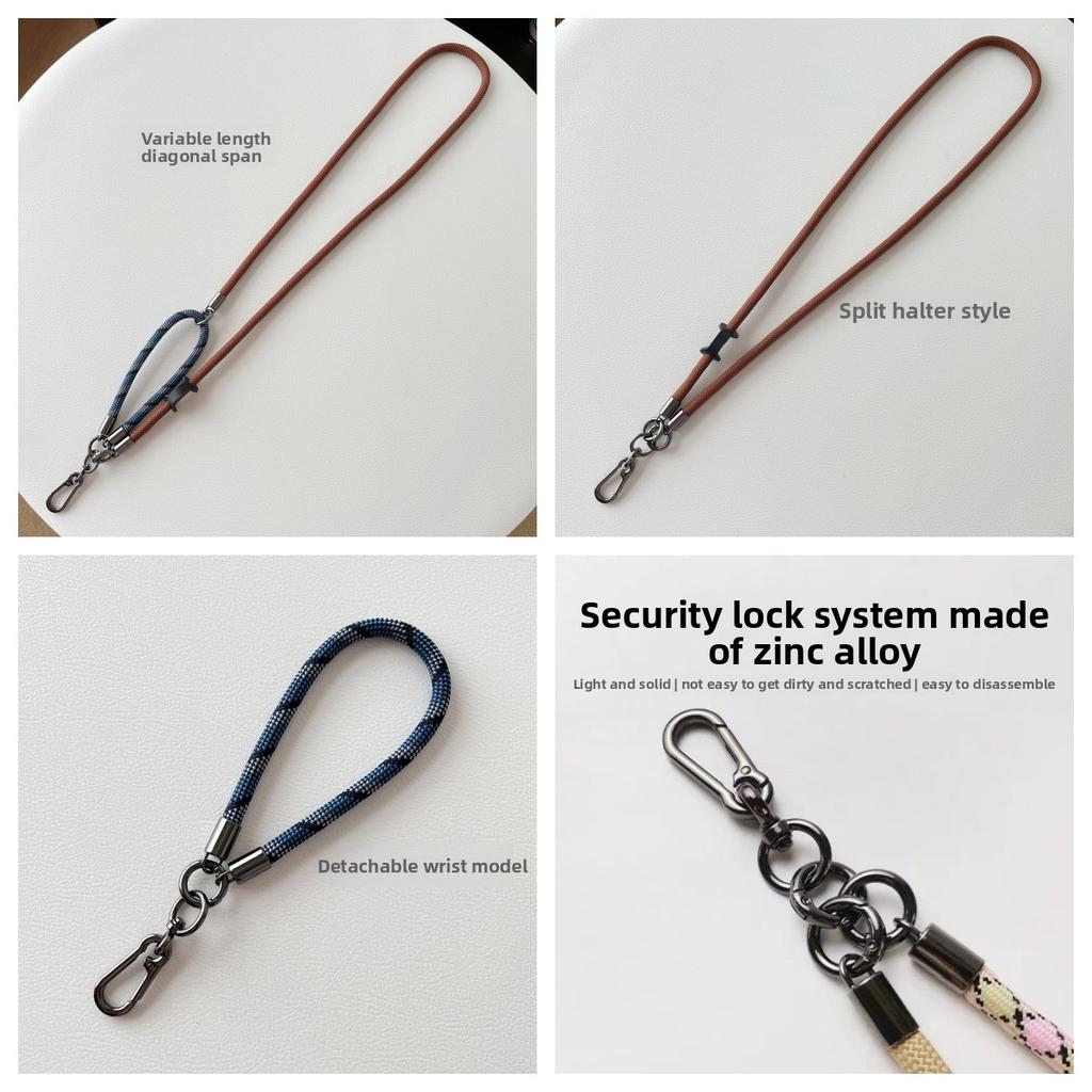 8Mm Thick Mobile Phone Lanyard, Multi-functional Three-in-one Oblique Span, Strap Neck Hanging Portable