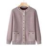 Hodo Women's Floral Knit Cardigan for Elderly