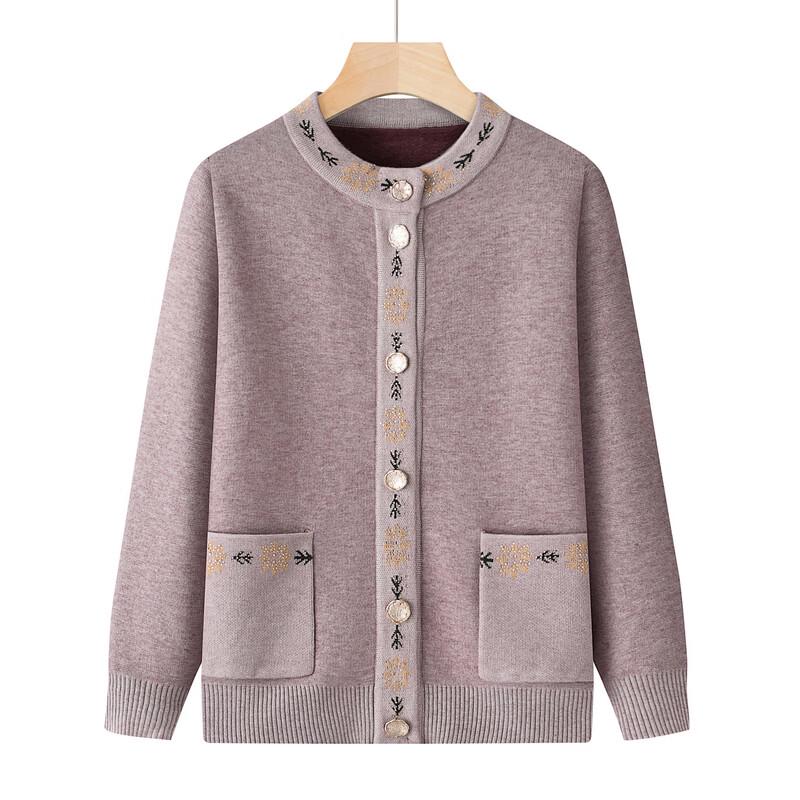 Hodo Women's Floral Knit Cardigan for Elderly