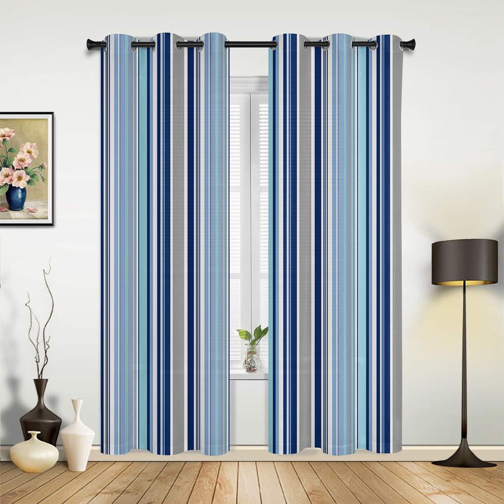 Orange Stripes Geometric Abstract Curtains for Bedroom Living Room Drapes Kitchen Children's Room Window Curtain Home Decor