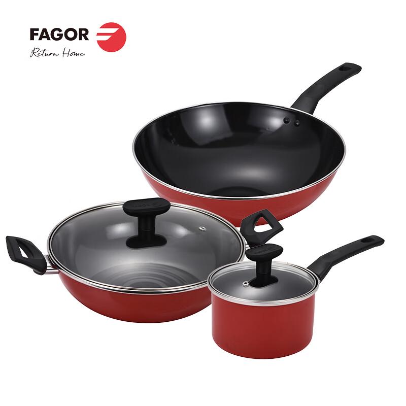 Fagor Red Classic Enamel Pot Set