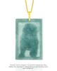 Blue Water Jade Lion Pendant with S925 Silver - Men's High-End Glutinous Ice Style