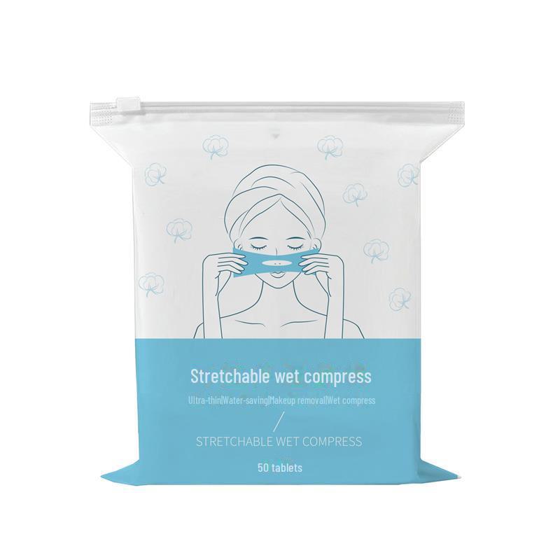 "Stretchable Cotton Pads for Wet Compress - Face, Nose & Eyes"