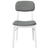 Dining Chairs with Cushions 2 pcs White Solid Rubberwood