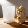 Wolf Girl Flower Silicone Candle Mold Easy Demolding Heat Resistant for Epoxy Resin Making Candle Soap Holiday Presents