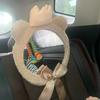 1PC Observation Mirror Car Safety Shooting Mirror Cute Bear Crown Mirror Clothing Store Decoration Diameter 25CM