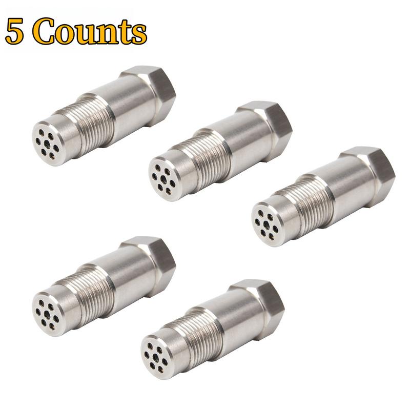 5PCS Oxygen Sensor with Mini Catalyst, Stainless Stee Oxygen Sensor Filter Adapter, M18x1.5 Universal O2 Sensor Connector