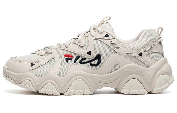 Women's Sneakers FILA Fluid 4 Lightweight Height Increasing Low top Casual Shoes Women's Antique White