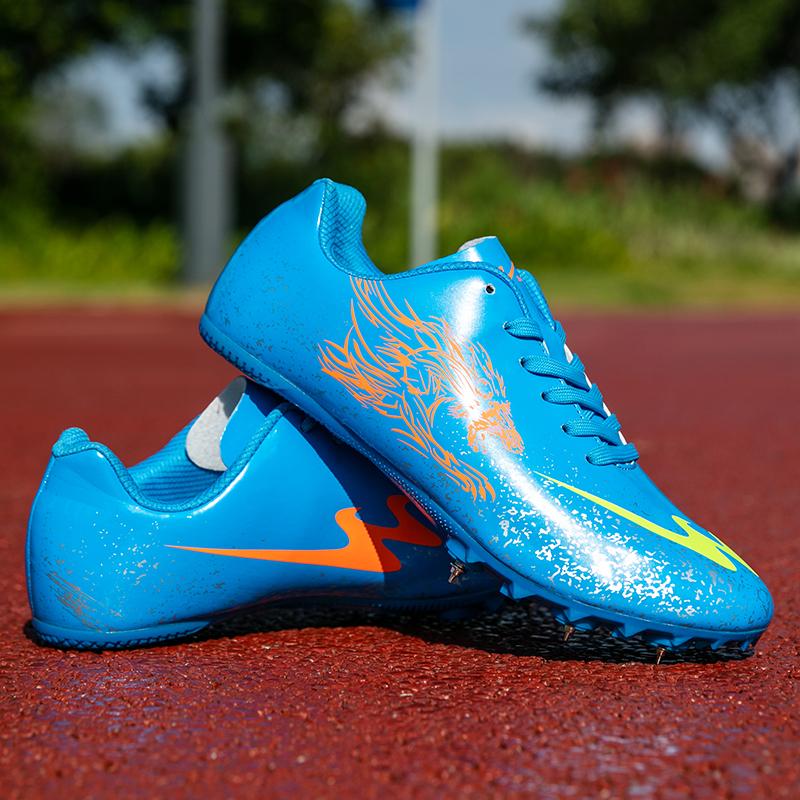 Fashion Men Women Track and Field Nail Shoes Running Training Ultra Light Soft Track and Field Athletes Running Spiked Shoes