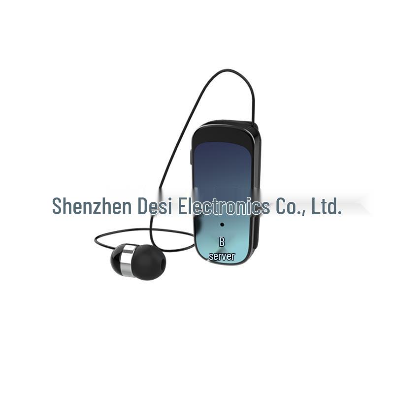 Clip-on Bluetooth Earbuds for Calls & Music, 20-Hour Battery, Incoming Call Number Broadcast