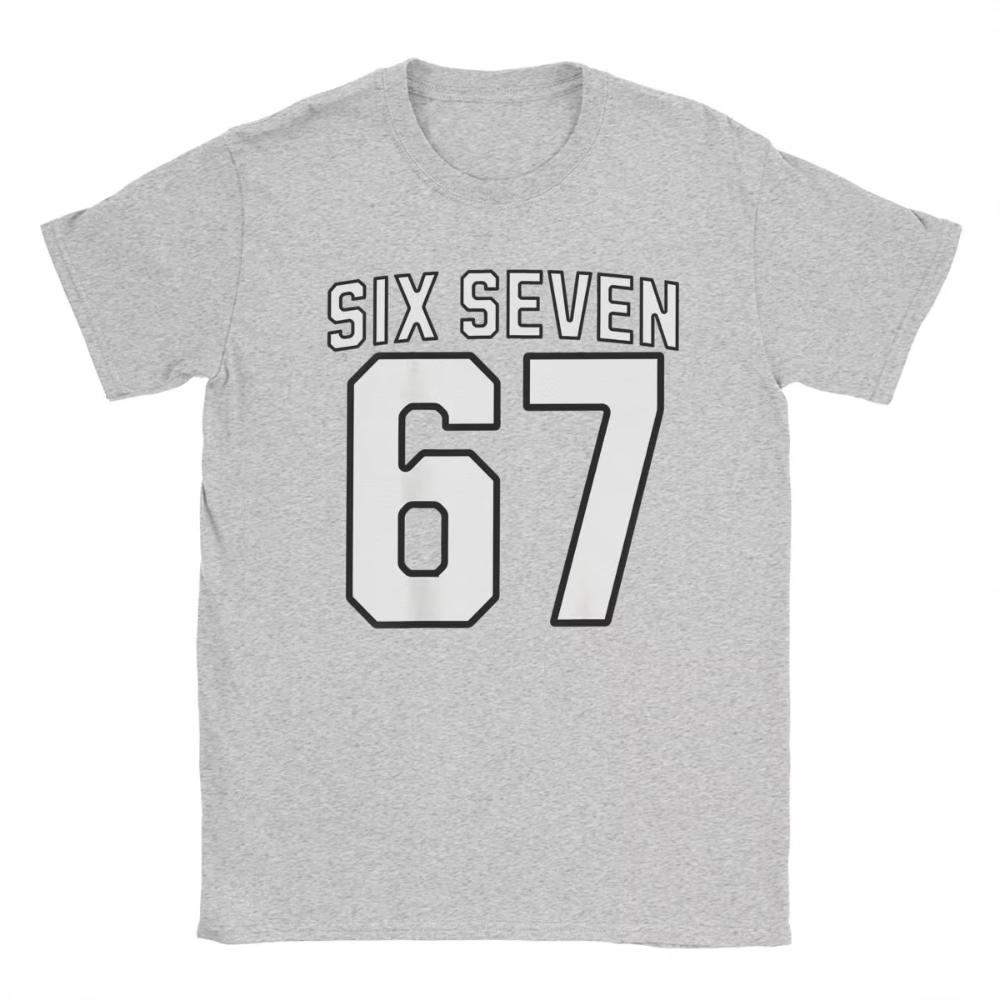 Six Seven Meme 67 Printed TShirt for Unisex Women Fashion Cotton Tees Crew Neck Short Sleeve T Shirt Plus Size Tops