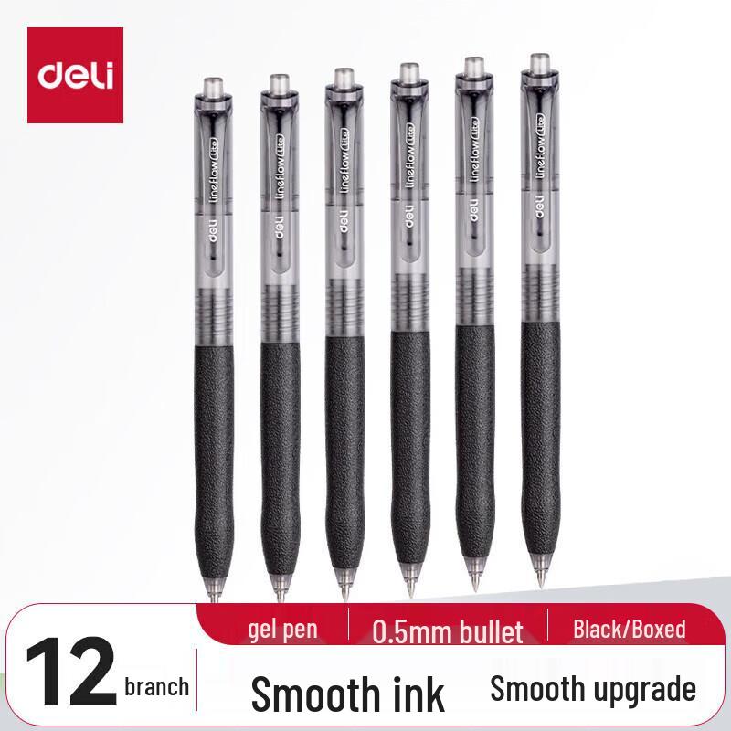 Deli S07 Extra-Long Grip Smooth Ret retractable Gel Pens