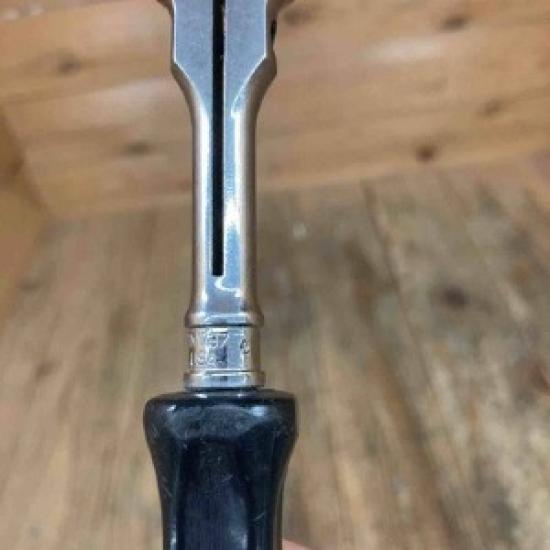 Snap On 3/8" Hard Ratchet handle TM737 Used BLK