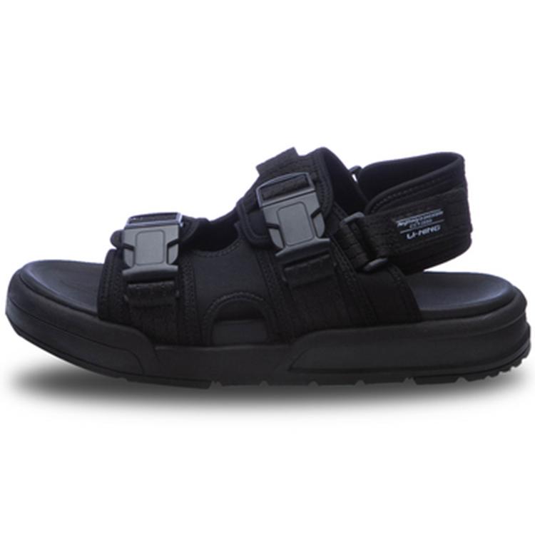 Li Ning Coca Nylon Beach Sandals Men's Black AGUQ001-1