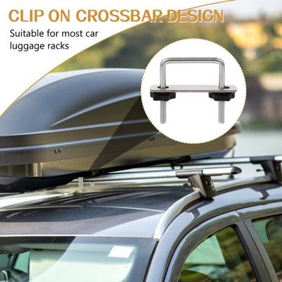 Heavy Duty Metal Roof Rack U Clamp Bracket Tool Less Installation for Vehicle Cargo Stabilization Equipment Stability