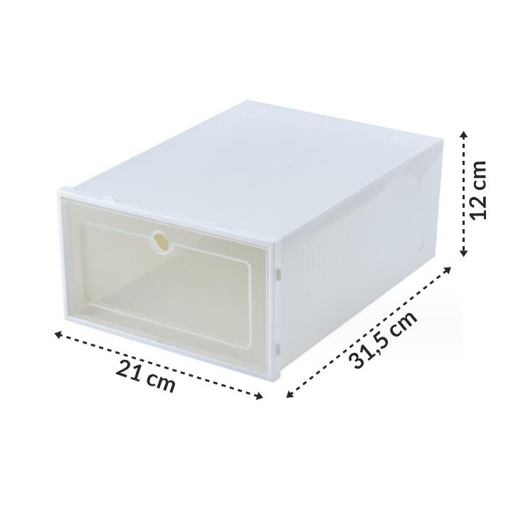 Plastic Drawer Shoe Cabinet Organizer Container Box 6 Pieces