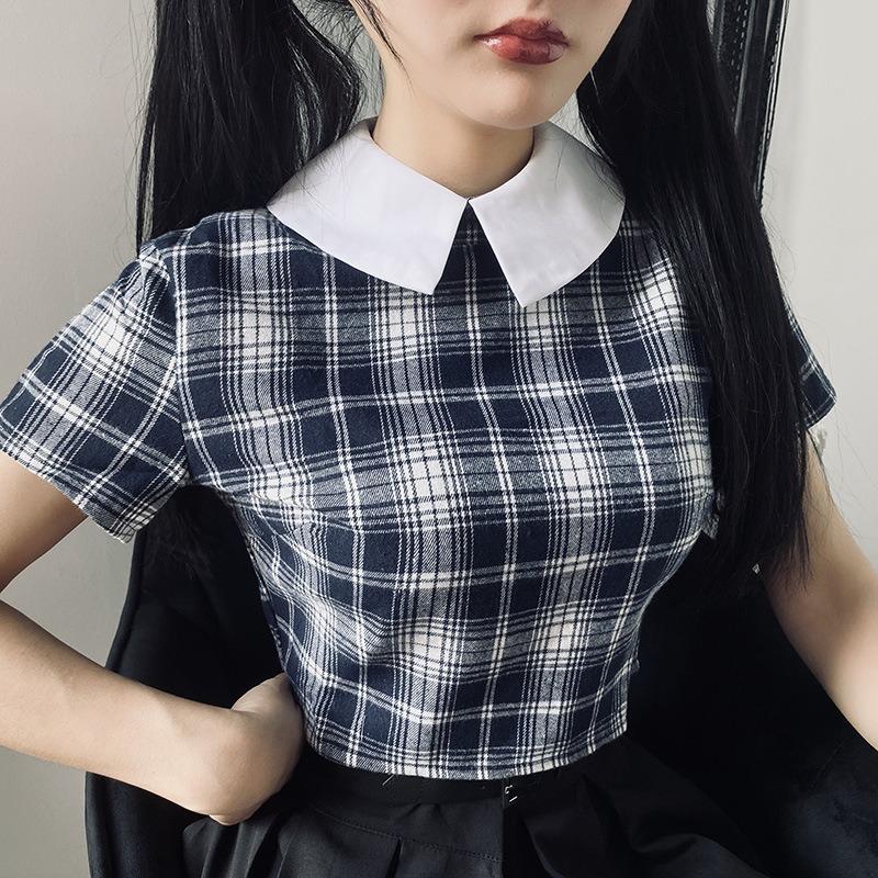 Scione Dark Female Skirt + Belt College Style Black Pleated Short Skirt High Waist Jk Suit Skirt