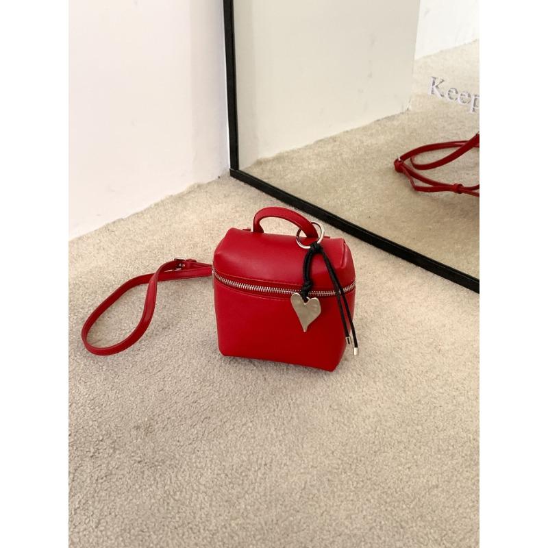 

Женская сумка через плечо новая летняя модная универсальная сумка-мессенджер с любовью кожаная сумка мини для наушников и помады красный