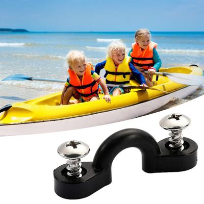 1 Set Kayak Rope Buckle with Screws Boat Drawstring C-Shaped Fixing Buckle Canoe Parts Replacement Accessories Repair Kit