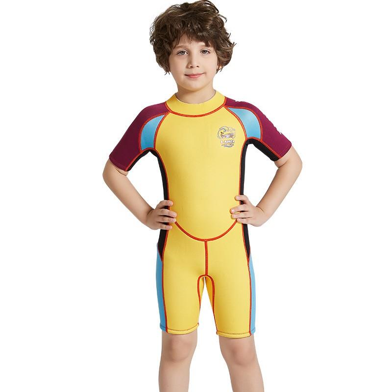 2.5MM Diving Suit Children Boys Sunscreen Jellyfish Swimsuit One-piece Thick Warm Snorkeling Surfing