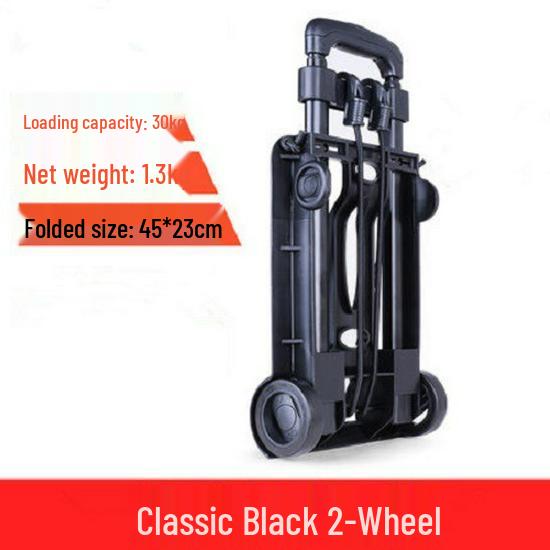 Portable Folding Trolley Cart for Package Pickup and Shopping, In Stock