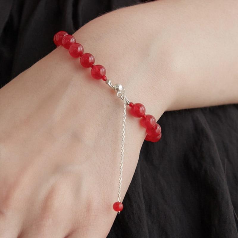 

TATIANA (925 Silver) Sweet Candy Ball Gemstone Bracelet BR1792 BLACK