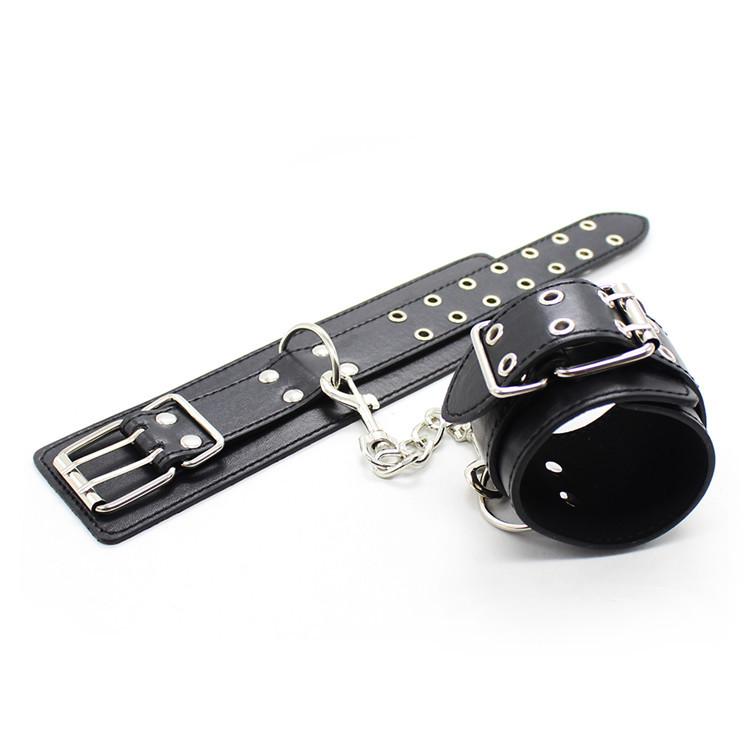 Adjustable PU Handcuffs & Ankle Cuffs - Adult SM Bondage Foreplay Toys