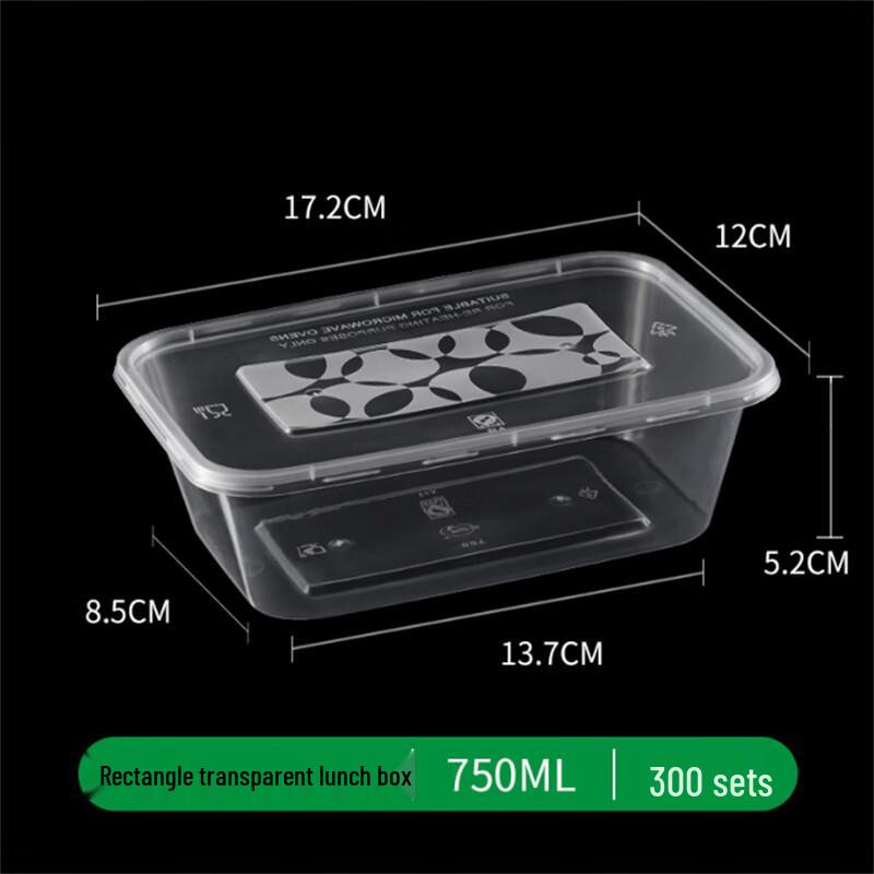 Disposable Square Takeaway Containers with Lids