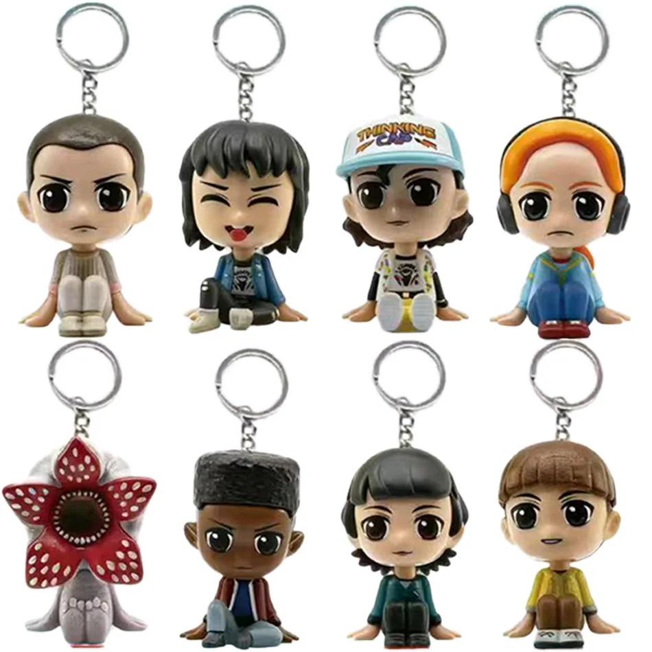 8Pcs Mini Portable Keychains Cute Creative Bag Charms For Kids Unique Vinyl Figures Gifts