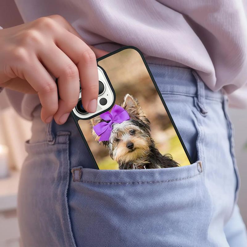 Yorkshire Terrier Dog Puppy Phone Case For iPhone 17 Air 15 16e 14 13 Pro Max Coque 12 11 Pro Max PLUS Cover