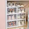 3 Layer Integrated Shoe Storage Boxes Home Organizer Folding Plastic Transparent Storage Shoe Wall Foldable Sneaker Rack Cabinet