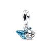 Glow-in-the-dark Hermit Crab Sterling Silver Pendant Women's Blue 792700C01