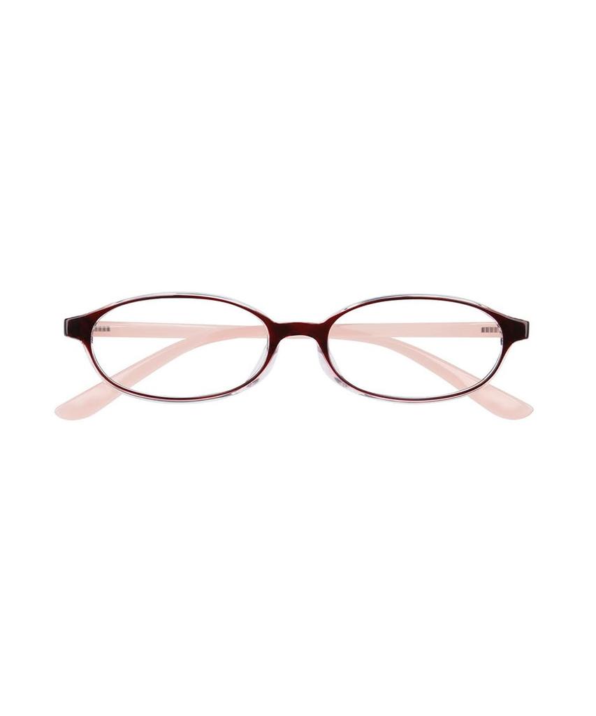 [Zoff] +2.50 Oval-shaped Lightweight Reading Glasses - Comfortable and Non-Slip (Red) Portable Senior Glasses - Made In Japan - Unisex - Suitable for