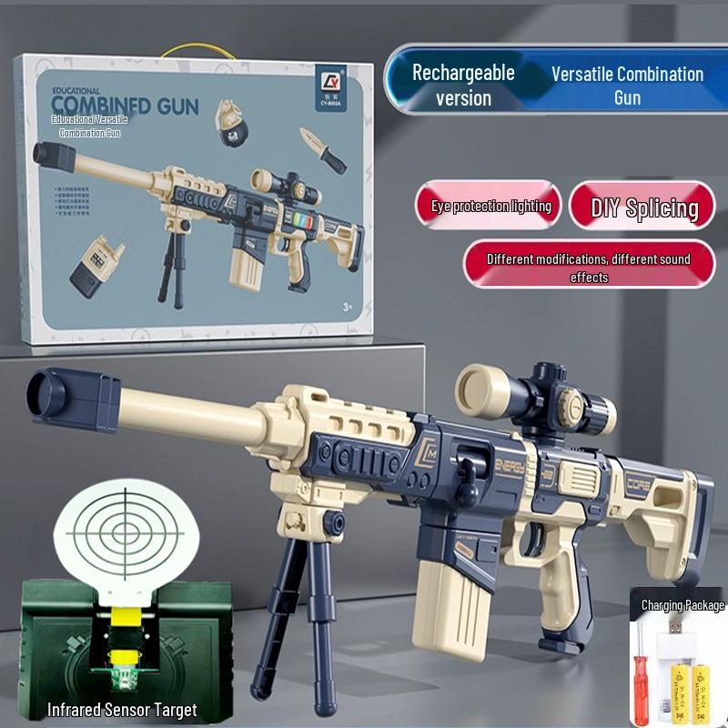 DIY Magnetic Gun Kit with Sound & Light for Kids Ages 3-6 - Educational Toy & Gift