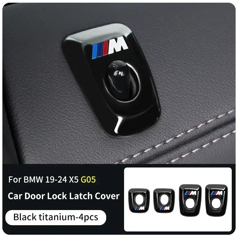 -4 STÜCK Auto Türschloss Riegel Metall Auto Türschloss Stifte Abdeckung Vorne Hinten Türschloss Knopf Aufkleber Zubehör Für BMW X5 G05 2019-202