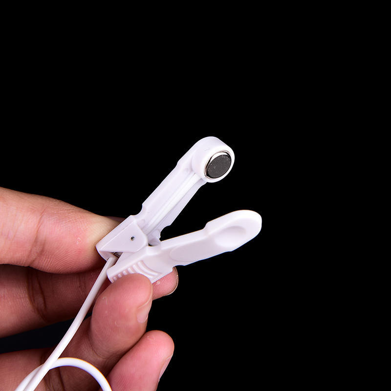 Elektrodové propojovací kabely se 2 ušními klipsy pro TENS terapii, masážní přístroj, 2,5 mm
