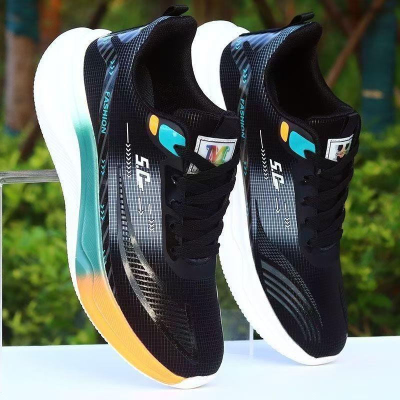 Mesh shoes men's shoes running shoes spring and autumn breathable sports shoes casual students men's casual shoes lightweight and trendy