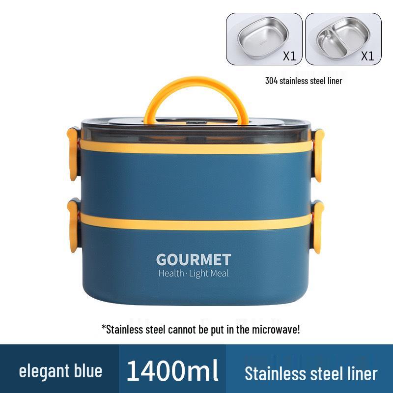 Microwaveable Insulated Lunch Box with Cutlery: Large Capacity Bento for Office Workers and Students
