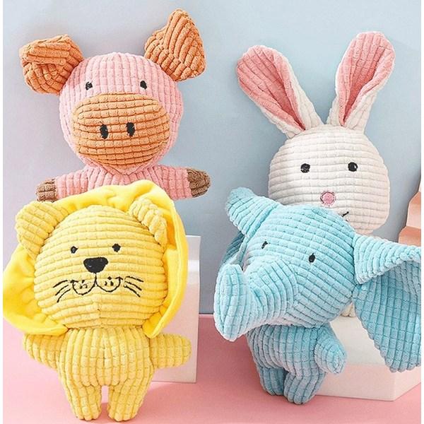 Dingdongpet plyšová panenka nejlepší přítel 17 x 15 cm 2dílná sada, králík, prase, 1 sada