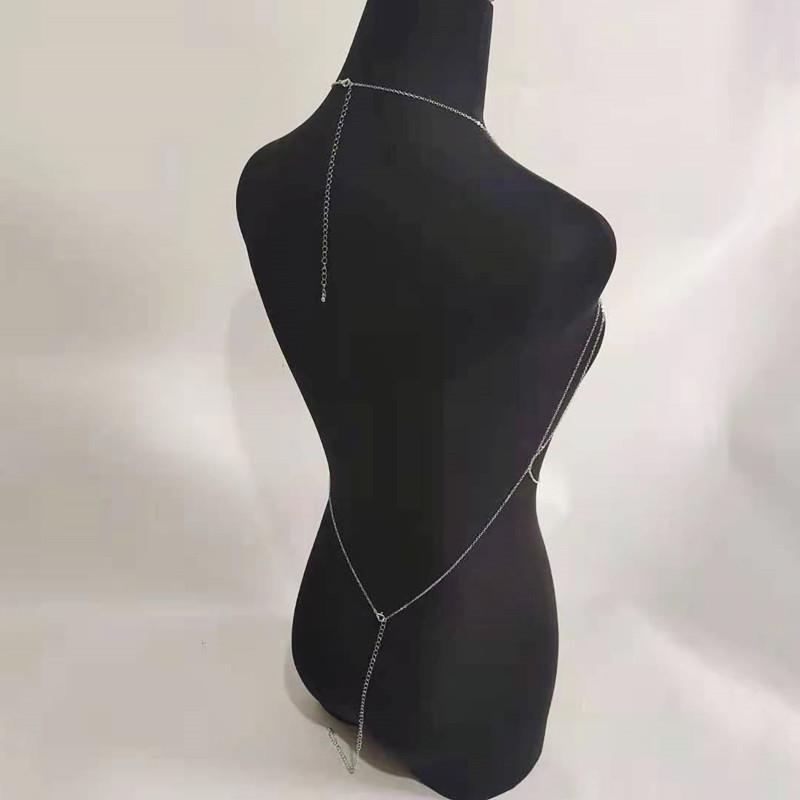 Waist chain feminine minimalist temperament sequined fringed waist bikini chest chain beach style nightclub sexy body chain