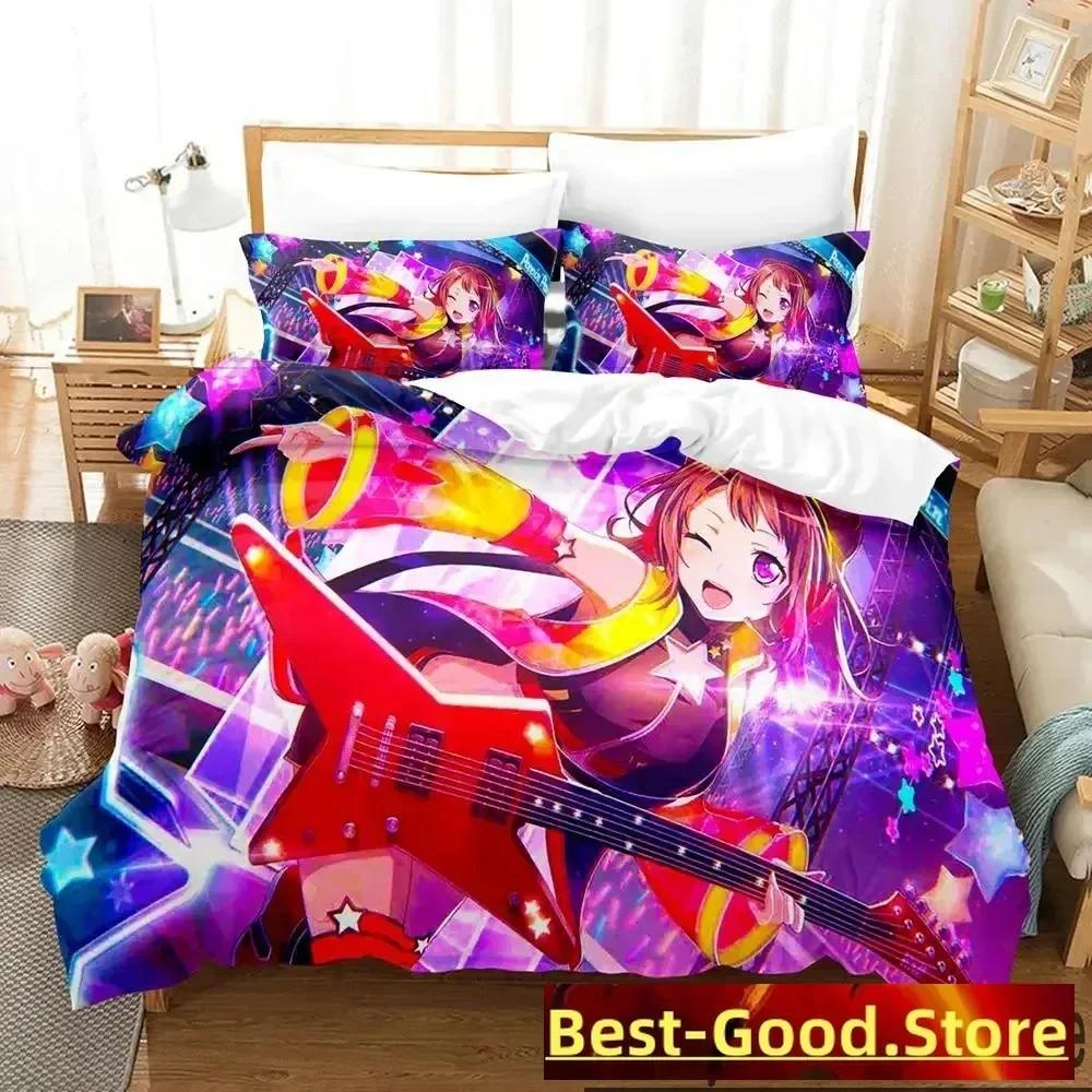 

Comforter 3D Bang Dream Anime Girls Band Party Bedding Set Print With Bed Soft Single Double Queen Super King Size Comforter (quilt)-EU Single(135*200cm)3pcs
