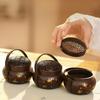 2-in-1 Copper Hand Warmer & Incense Burner, Charcoal-Fueled Pocket Stove, Retro Indoor Heating & Aromatherapy Pot