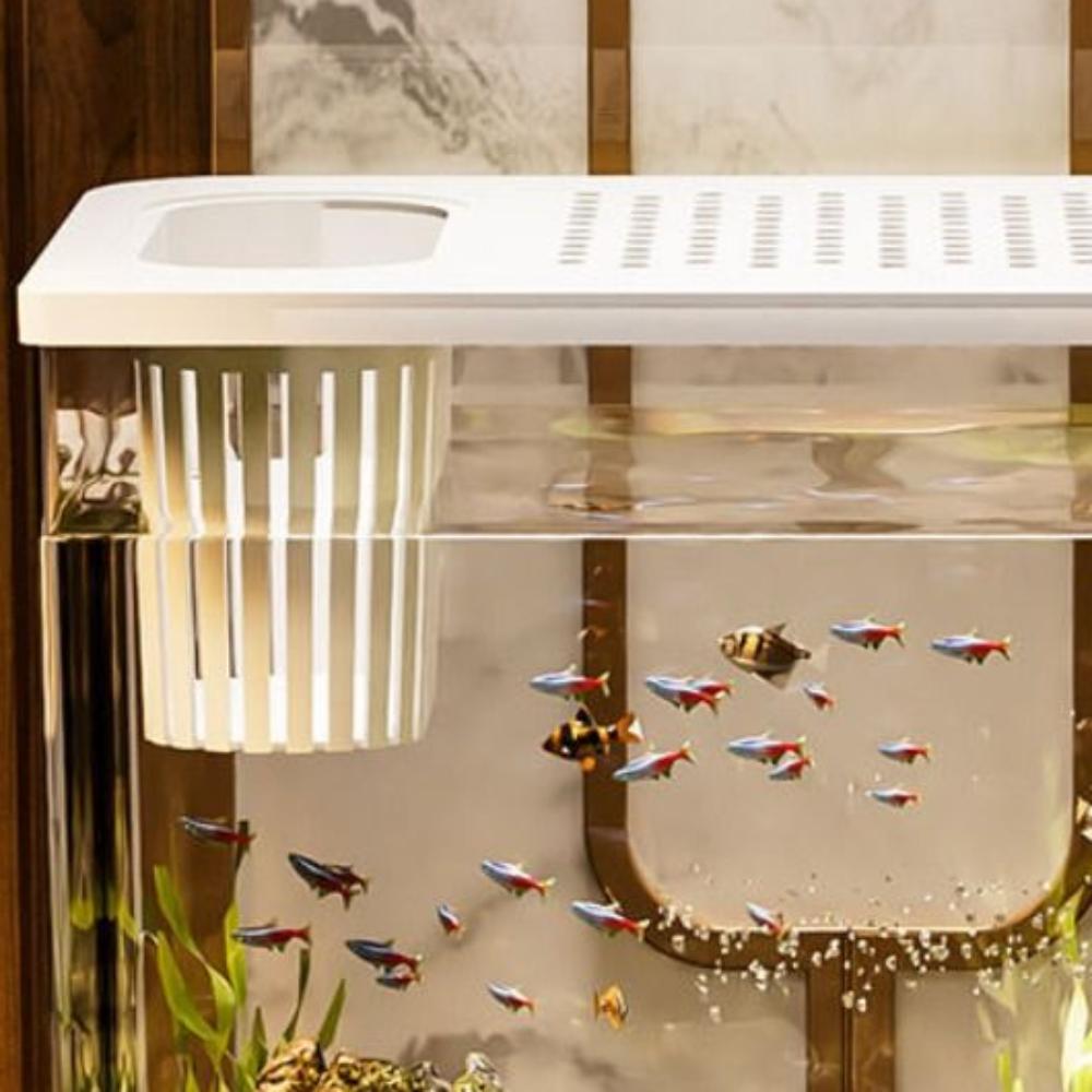 Durable Transparent Fish Tank with Lid Drop Resistant Turtle Tank Small Hydroponic Fish Bowls For Home Decorative